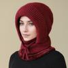 **Women Knit Balaclava Face Mask Neck Warmer Ear Flap Fleece Lined Outdoor Cycling Winter**