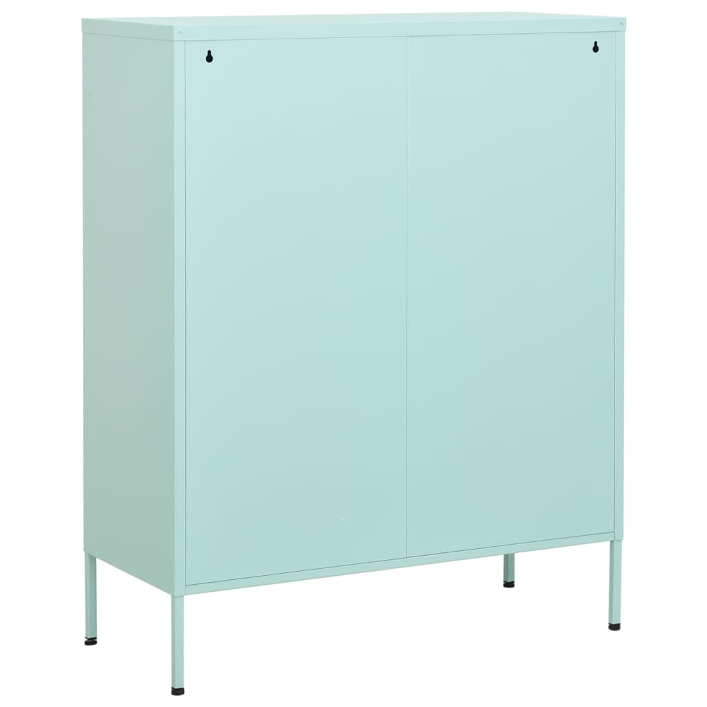 Storage Cabinet Mint Green 80 x 35 x 101.5 cm Steel
