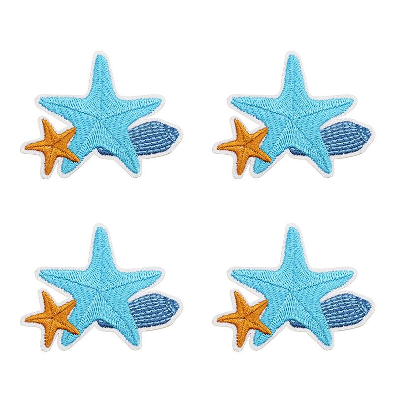 10pcs Luxury Cruise Ship Embroidery Patch Sea Trip Blue Whale Iron On Patches For Clothes Jackets Backpack Sew Stickers Badge 
