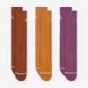 Crew Socks Men's 3 Pack Purple/Brown/Orange SX5545-500