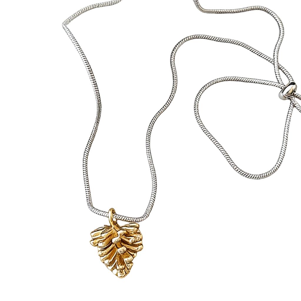 Silver Pine Cone Necklace for Women Adjustable Chain for Birthdays Special Occasions Jewelry Present