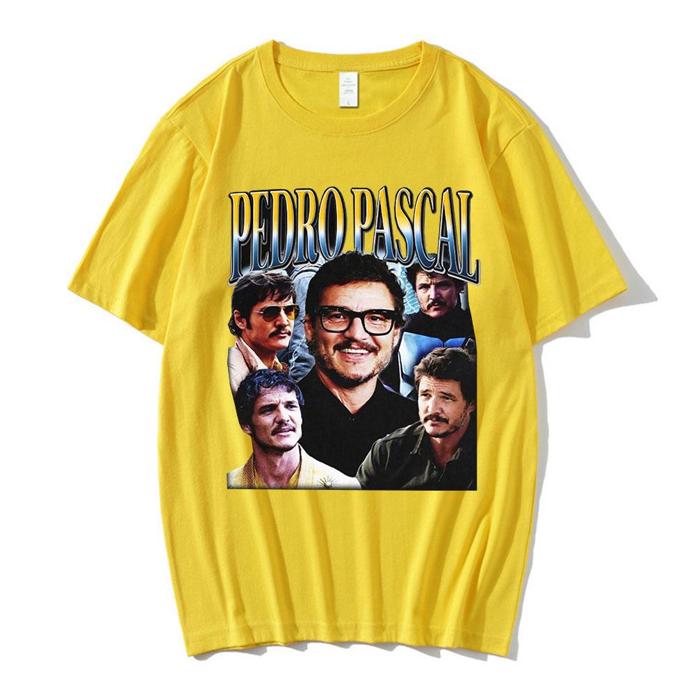 Klasický americký filmový a televizní herec Pedro Pascal Grafické tričko Pánské Dámské Bavlněné Ležérní Trička Topy Nadměrné Velikosti Vintage Streetwear