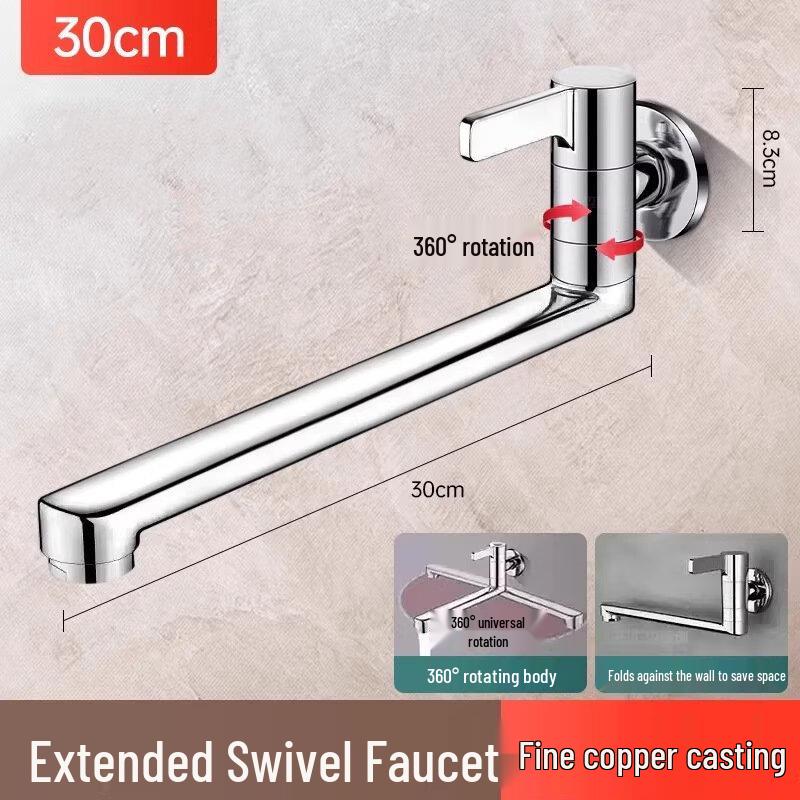 TLXT Wall-Mounted Foldable Kitchen Faucet