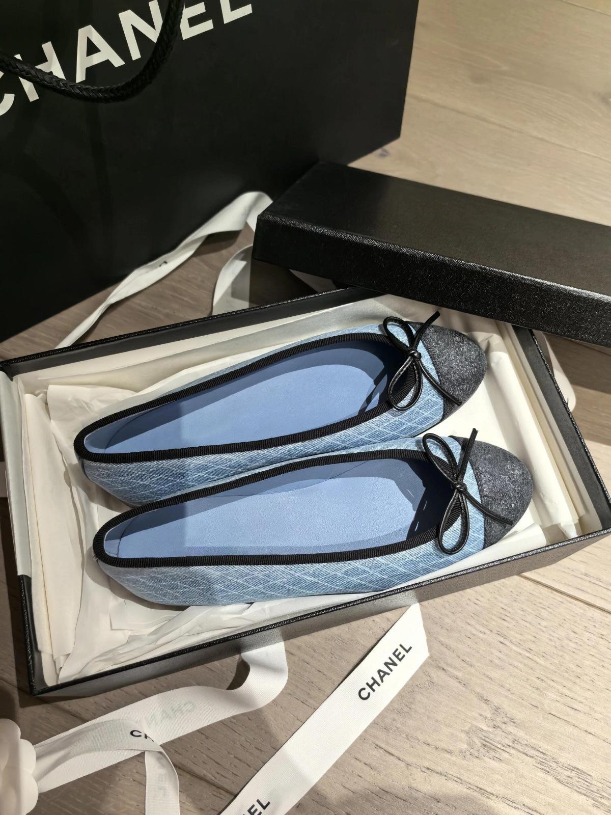 

Sheepskin version~ beautiful leather denim ballet shoes women s bow soft sole Mary Jane single shoes flat shoes ladyshoes 40 светло-синий