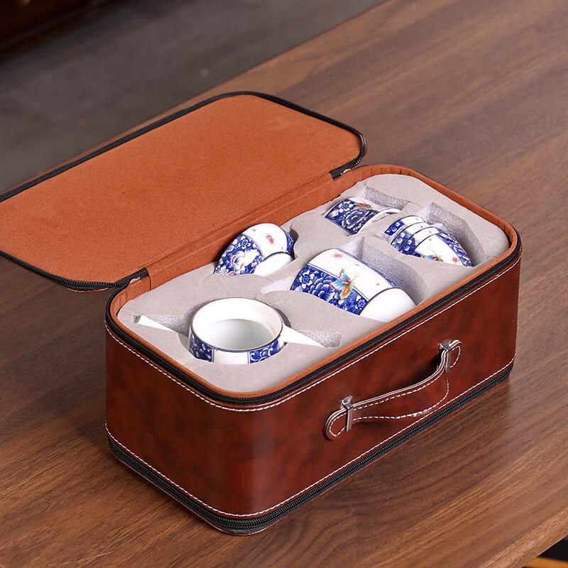 Цзиндэчжэньский сине-белый фарфоровый чайный набор для кунг-фу