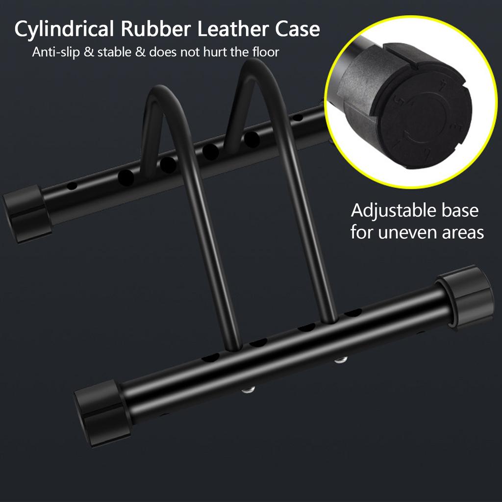 Floor Type Bicycles Storage Organizers Single Bike Floor Stand Heavy Duty Parking Rack Adjustable Garage Bike Stand