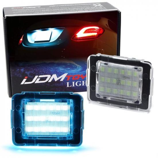 Ice Blue Full LED License Plate Lights For Mercedes C GLS GLK GLA GLC GLE Class