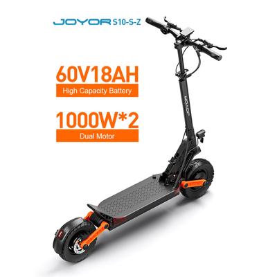 JOYOR S10-S-Z Adult Folding Electric Scooter 1000W Motor 60V18AH City Riding E-Scooter 10 Inch Rod Tire EScooter