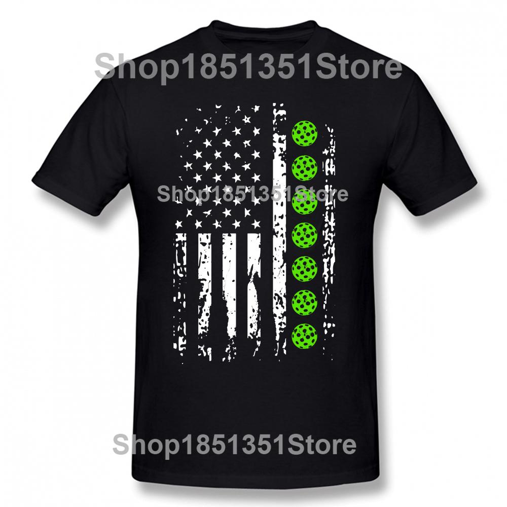 Funny Flag Pickleball Player T Shirts Graphic Cotton Streetwear Short Sleeve Birthday Gifts Summer Style Tshirt Mens Clothing