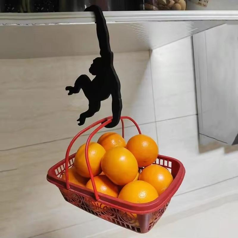 Kjøkkenvegg Dørkroker Nøkkelholder Apeformet Banan Balansekrok Dekor Under Skap Hengende Organizer Kroker