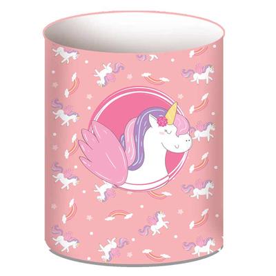 Les Trésors De Lily [Q8350] - Pot A Metal Crayons 'My Unicorn' Pink - 10x7.5 Cm