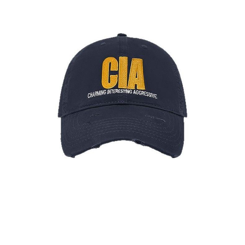 Old and Worn Letters Baseball Cap Women's Street Versatile Face Showing Small Duckball Cap Couple Traveling To Protect The Sun