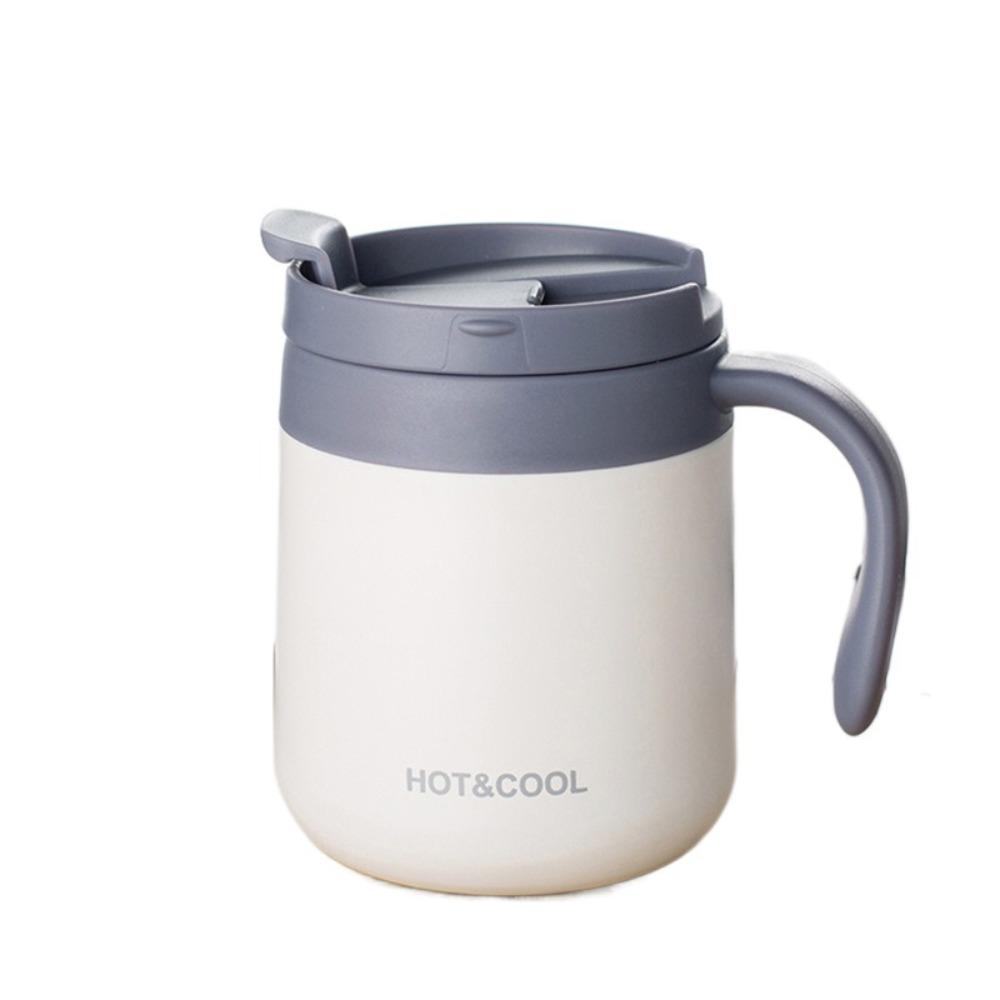 Wide-mouthed Insulated Cup Solid-color Thermos Cup Portable Coffee Cup  Car