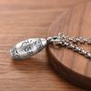 Retro Six-Word Mantra Xiangyun Necklace Trendy Men Ethnic Style Hollow Gawu Box Pendant Men's Clavicle Chain