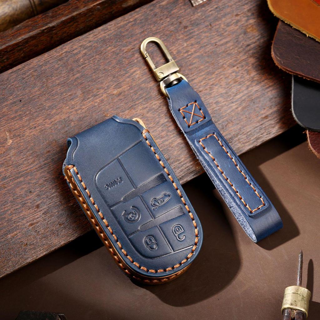 Jeep & Dodge Leather Car Key Bag