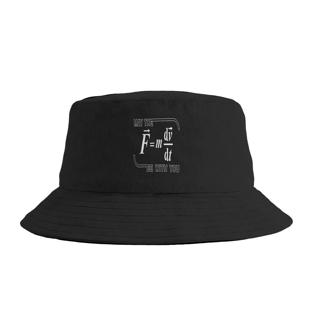 May The (F=m dv dt) Be With You Bucket Hat Summer Retro FisherUnisex Hats For Unisex Women Breathable Beach Travel Caps