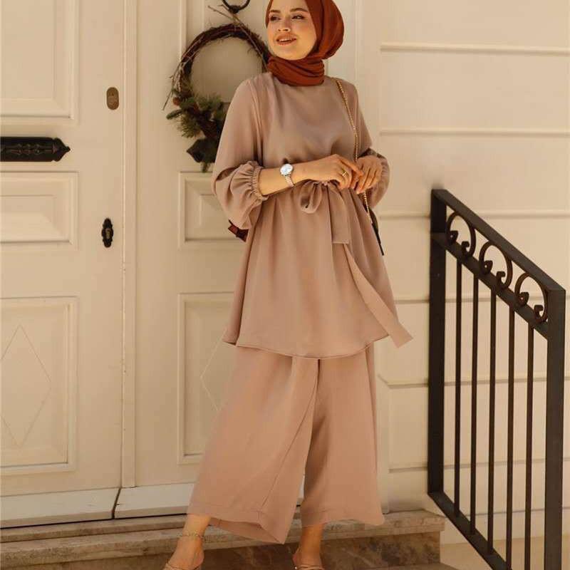 Idodo Eid al-Adha Damen Arabisches Set Hijab Mode 21028