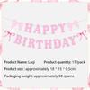 Pink Bow Girl Birthday Party Tableware Set: Paper Cups, Plates, Napkins, and Tablecloth.