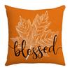 New Warm Color Pillow Case Orange Maple Leaf Pumpkin Element Car Cushion Linen Lumbar Cushion Pillow