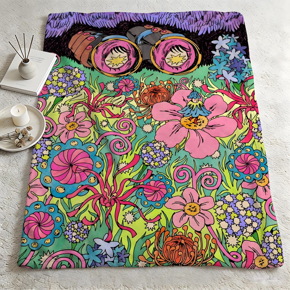 artist KKaitlin Britoo Throw Warm Soft Flannel Blanket Multiuse for Sofa Bed Camping Travel Nap