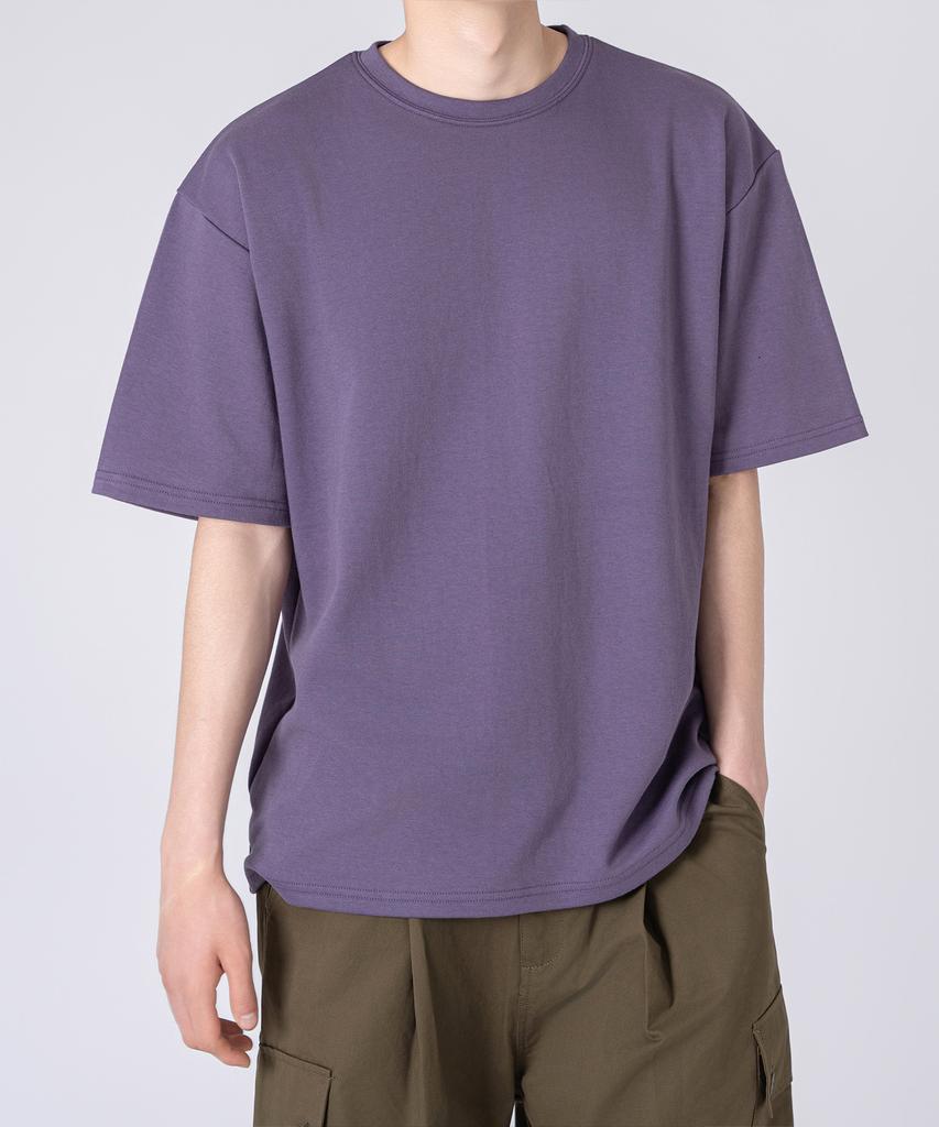 UNDEROFF Oversized Crew Neck Plain Short Sleeve T-Shirt White
