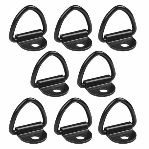 TIMESETL Ground Hook, Cargo Hook, Stainless Steel D-Ring, 12mm, Pack of 8, D-Shaped Hanging Hook, Trailer Anchor, Tie-Down Ring, Load Anchor for Motor