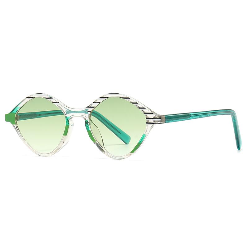 Cross-Border European and American Narrow Diamond-Shaped Sunglasses for Men Trendy Street Photography Modern Charming Retro Su
