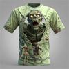 New Halloween Pumpkin Print Men's T Shirt Personality Hip Hop Trend Short Sleeve T-Shirts Y2k Clothes Casual Funny Terror Tops