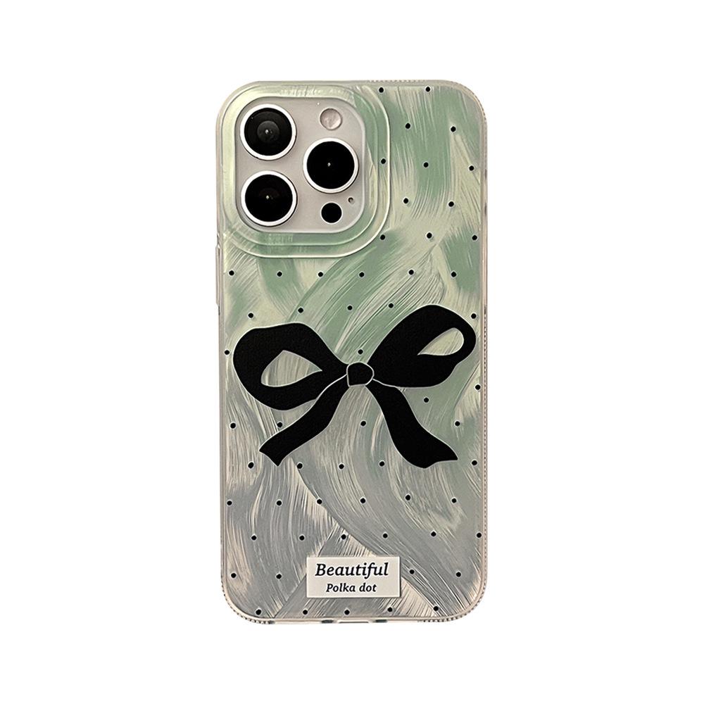 

Черный чехол для телефона в горошек с бантом для iPhone 17 и iPhone 17 Pro Max iPhone 17 Air