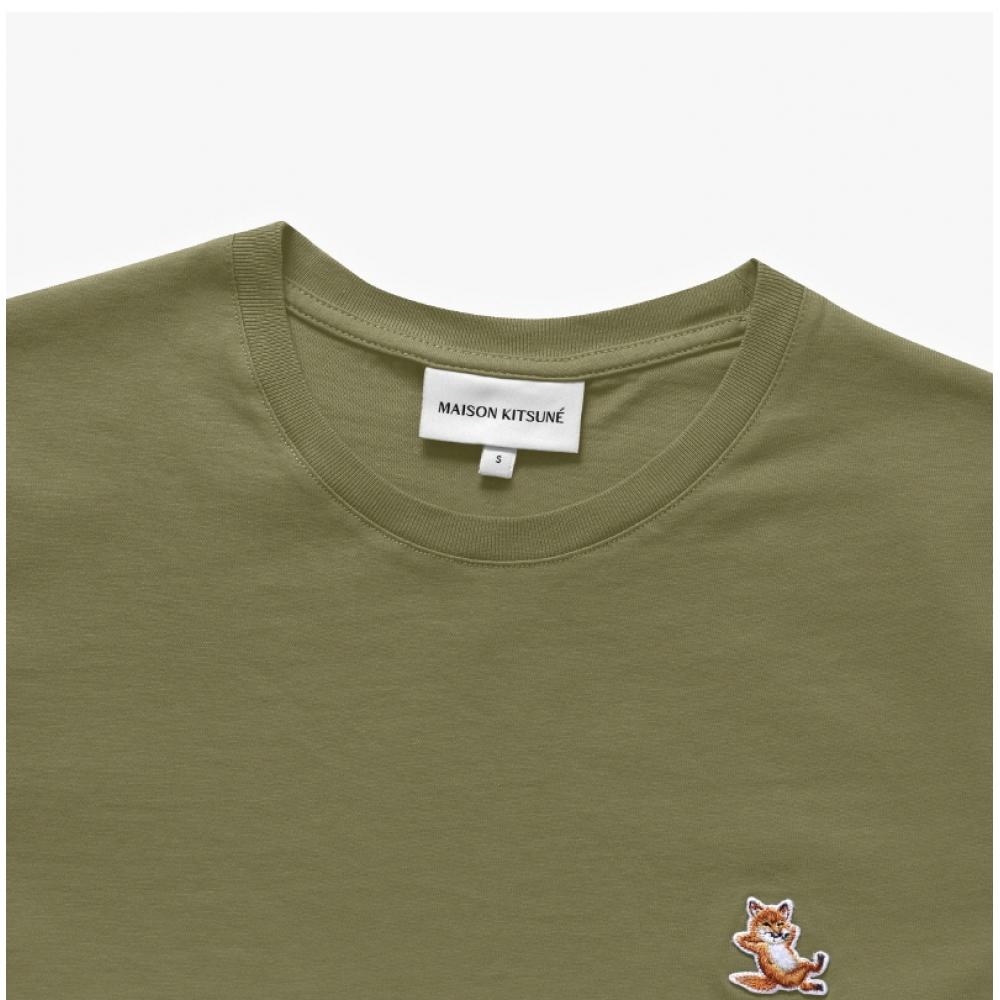 MaiSon KitSune Lm00110kj0008 P384 Chillax Fox Patch Men S Short Sleeve Tee