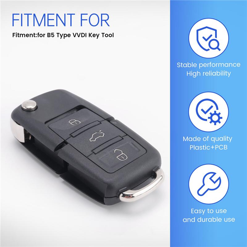 Car Remote Key For Xhorse XKB501EN Universal Wire Remote Key Flip Fob 3 Buttons For VW B5 Type VVDI Key Tool