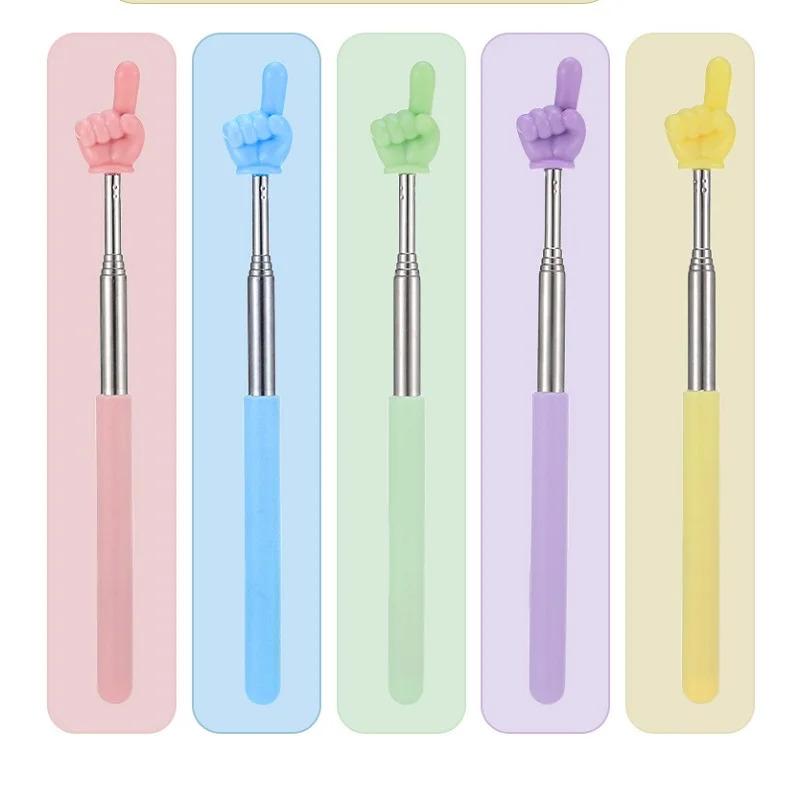 3pcs Telescopic Reading Finger Stick Whip Command Stick Click To Read Teaching Aids Teachers Classroom Tool Pointer Finger Stick