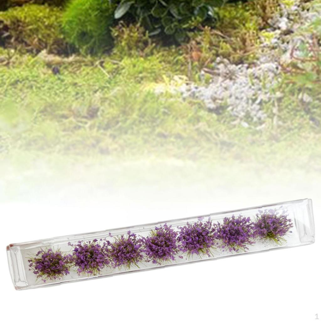7 Pieces 1:35 1:48 1:72 1:87 Miniature Grass DIY Railroad Scenery Train Tuft Flower