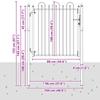 Zauntor HORST 100 X 100 Cm Metal Black Lockable