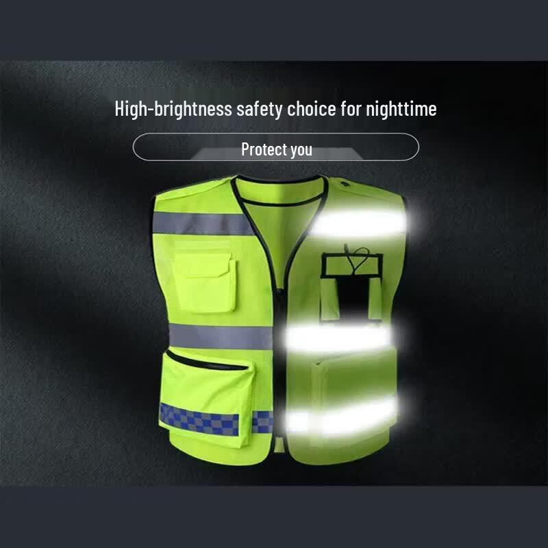 Fluorescerend Groen Verstelbaar Reflecterend Veiligheidsvest