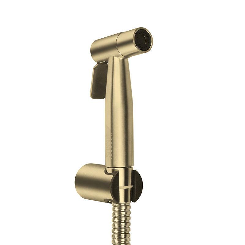 Brushed Gold 304 Stainless Steel Bidet Faucet Set Handheld Toilet Bidet Faucet Sprayer Toilet Self Cleaning Shower Head No Punch