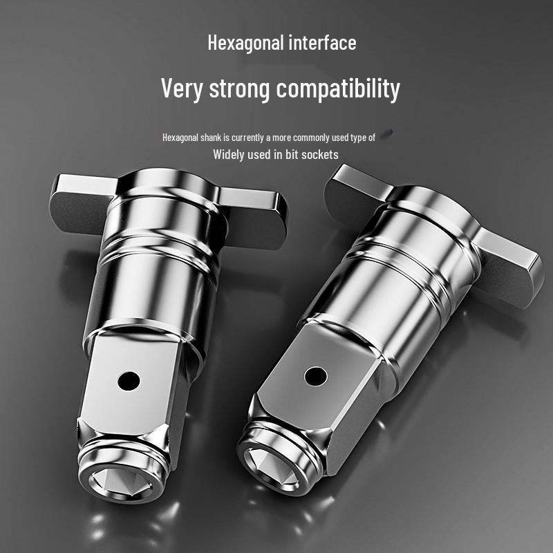 Electric Wrench Drill Bit Adapter: Multi-purpose Square Shaft Converter.