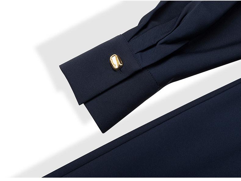 Pre-sale 2607 Elegant Plus Size High Waist Long Shirt Dress for Women - Spring/Autumn Slimming Style