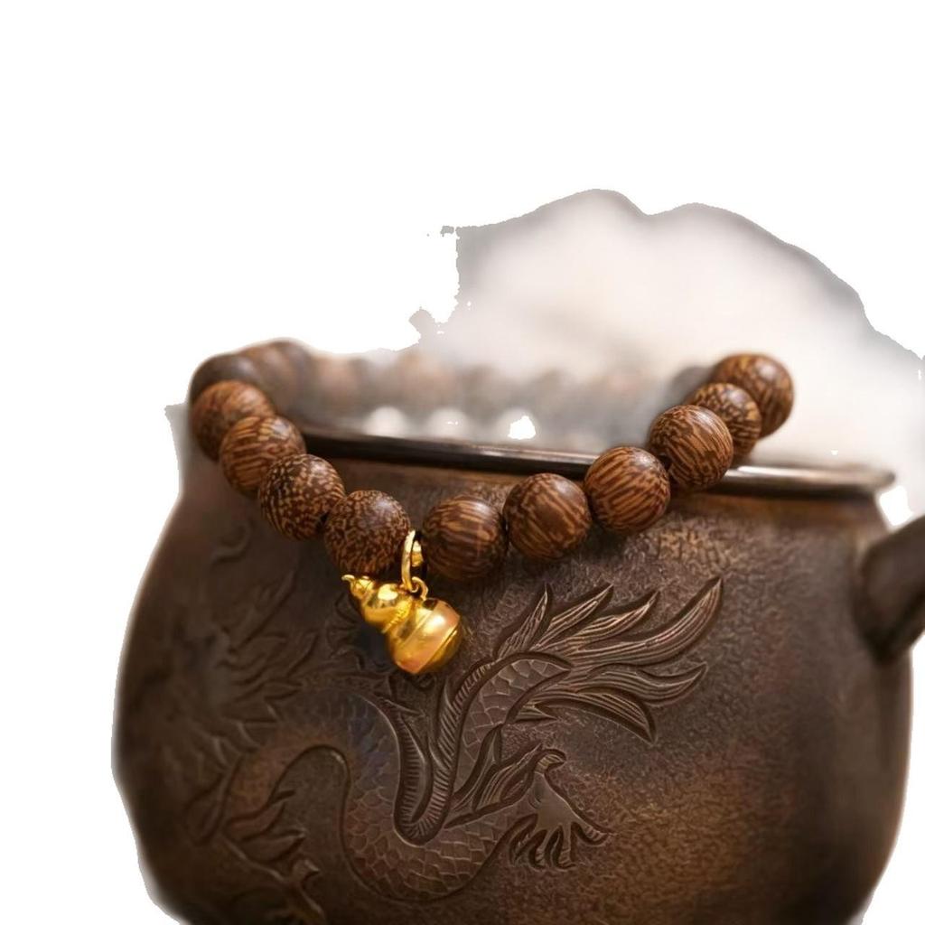 Exquisite Agarwood Carved Gourd Beads Bracelet for Women