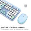 Ensemble clavier souris - MOBILITY LAB - Pure color - Sans fil - Pavé numérique intégré - Bleu