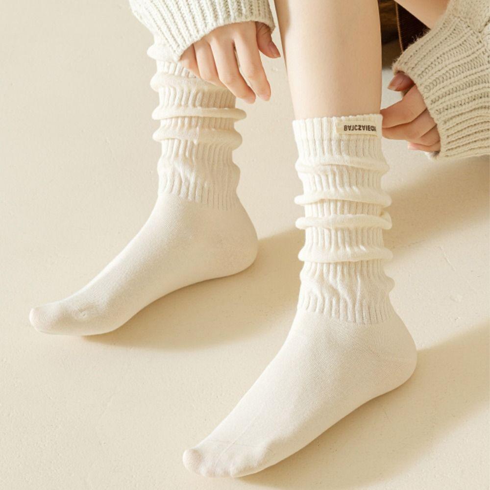 Elastic Knitted High Socks Warm JK Stockings Fashion Autumn Winter Long Socks  for Women Girls