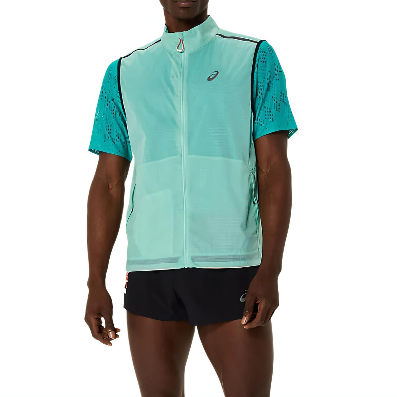 Asics Metarun PACKABLE GILET Vest Men s Green 2011C980-300 M