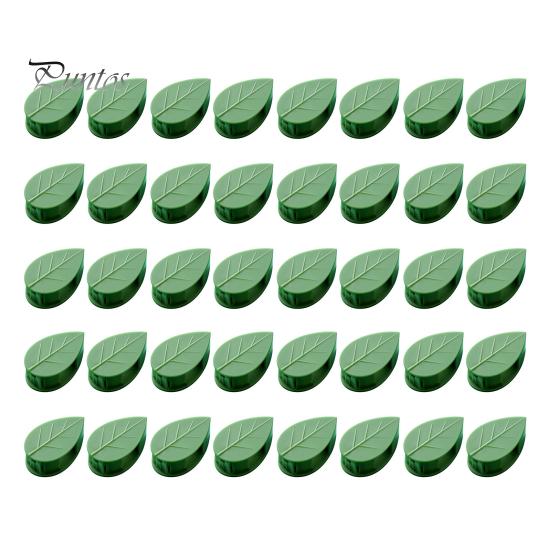 

40 шт. зажимов для крепления растений на стене для скалолазания с наклейками, невидимые зажимы для фиксации лозы, самоклеящиеся растения с имитацией зеленых листьев 40pcs