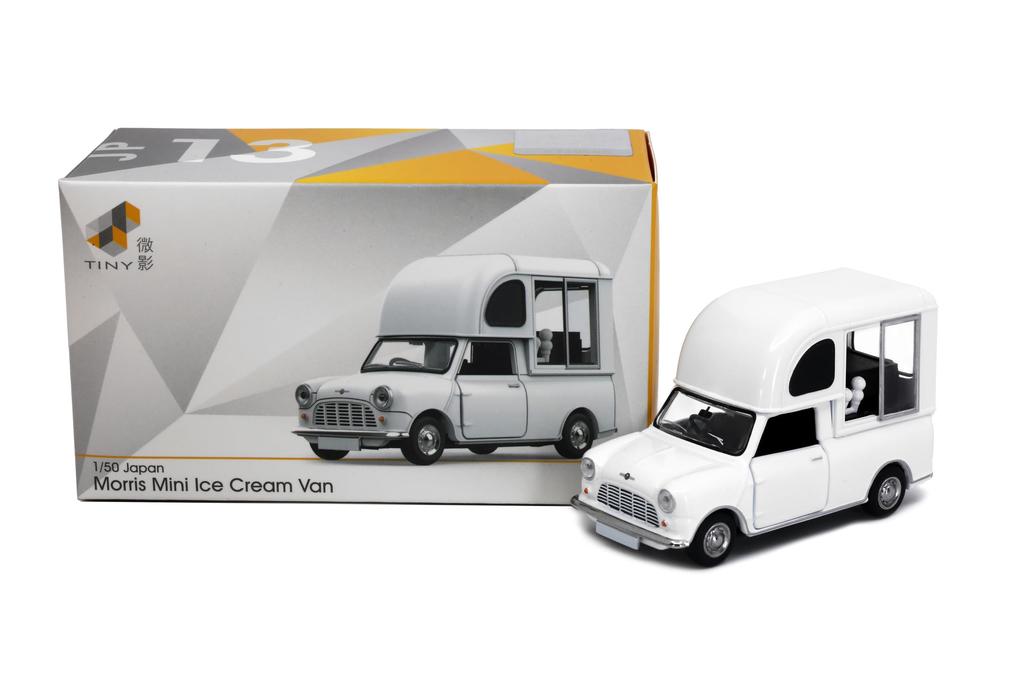 TINY Tiny City 1/50 JP13 Morris Mini Ice Cream Van Diecast Model Car White