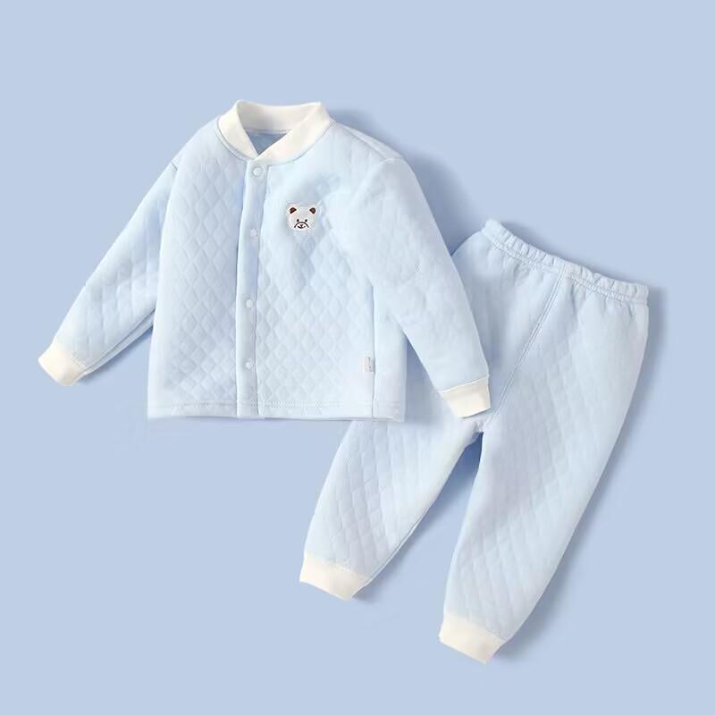 

Детское стеганое термобелье: Утепленный комплект Осень/Зима (Верх и брюки) для новорожденных и малышей 90cm (with opening)