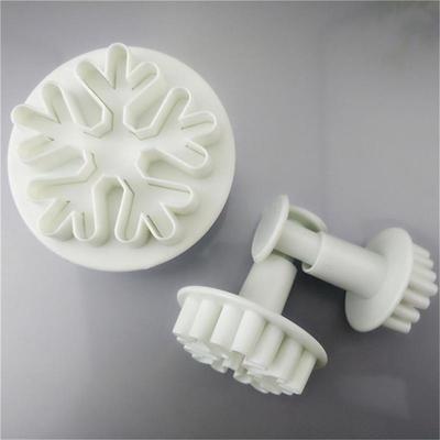 3 Stück Schneeflocken-Fondant-Kuchendekoration, Sugarcraft-Ausstecher, Plunger-Form