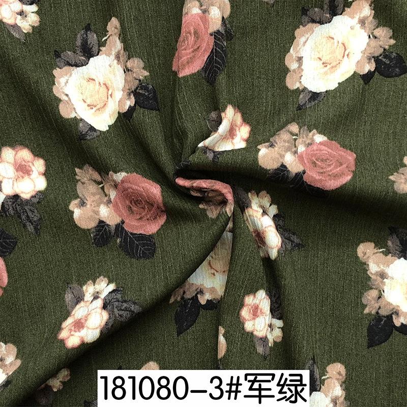 100cm*130cm  Flower Rayon Fabric Soft Viscose Material For Dress Shirt Little broken rose summer vacation tissus costura