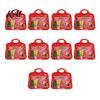 Holiday Gift Exchange Packaging Christmas Treat Bags with Handles, Self-Seal Candy Cookie for Decorative Snack Containers Party Favors, Clear