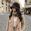 Small Brim Corduroy Bucket Hat Bowknot Basin Cap Vintage Fisherman Cap  Lady Accessory