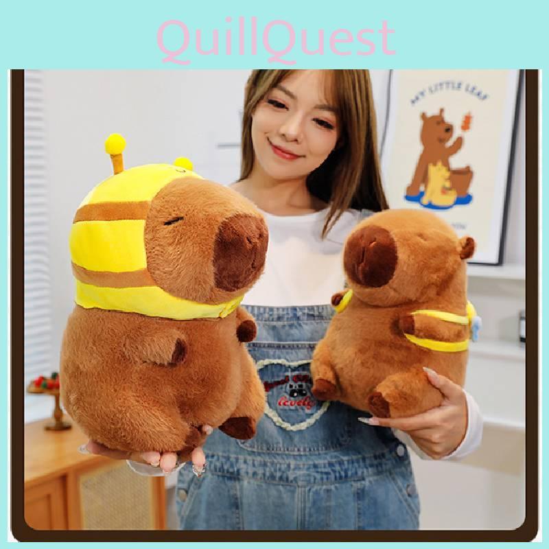 Cute Adorable Capybara Plush Toy With Bee Hat Perfect For Birthday Gifts And Collecting